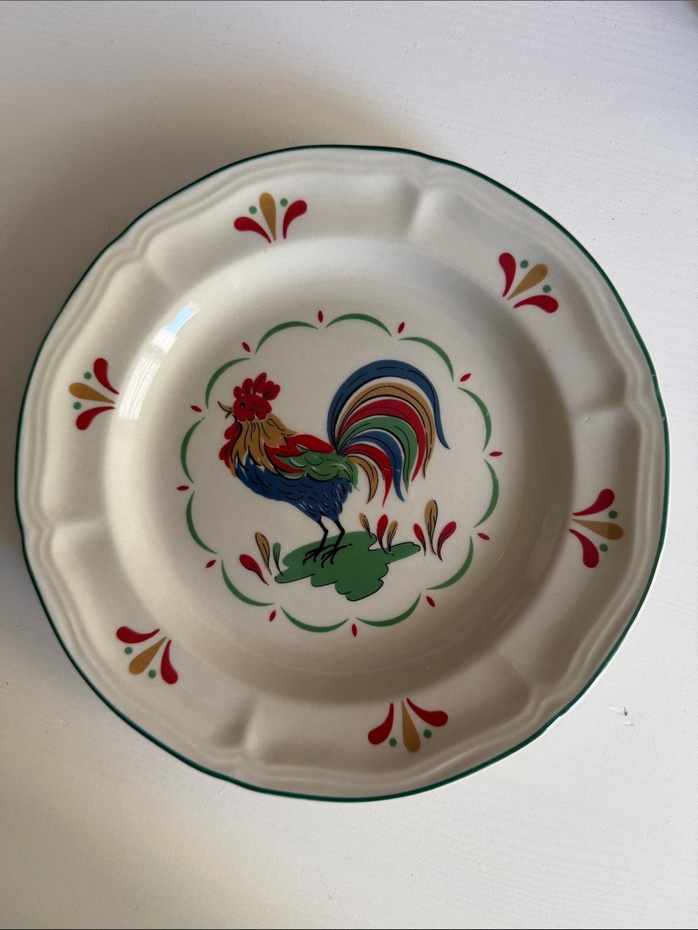 Vintage Gibson China Rooster Stoneware Small Plate 7.5” Diameter - Picture 5 of 6